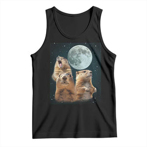 Funny Groundhog Meme Tank Top Woodchucks Under The Moon TS02 Black Print Your Wear