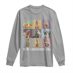 In My Groundhog Era Long Sleeve Shirt Funny Woodchuck TS02 Sport Gray Print Your Wear