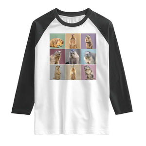 In My Groundhog Era Raglan Shirt Funny Woodchuck TS02 White Black Print Your Wear