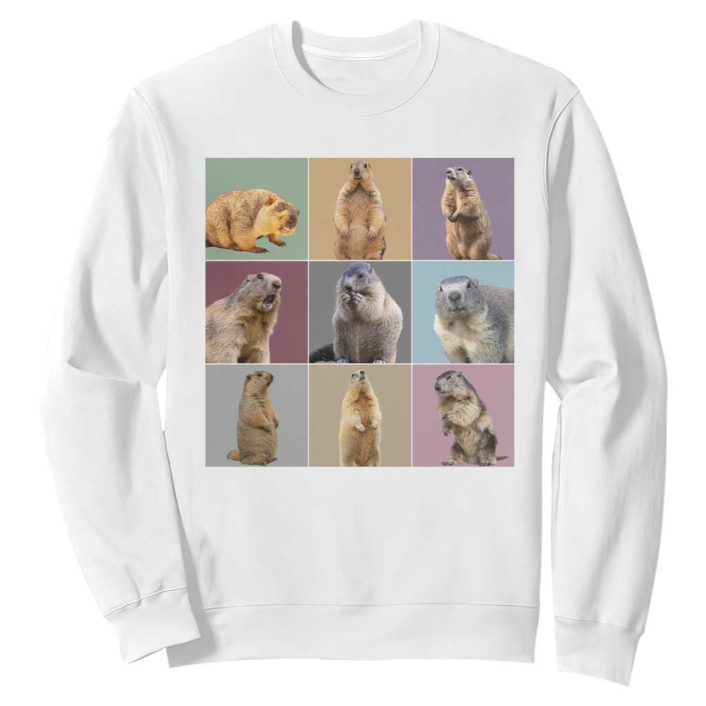 In My Groundhog Era Sweatshirt Funny Woodchuck TS02 White Print Your Wear