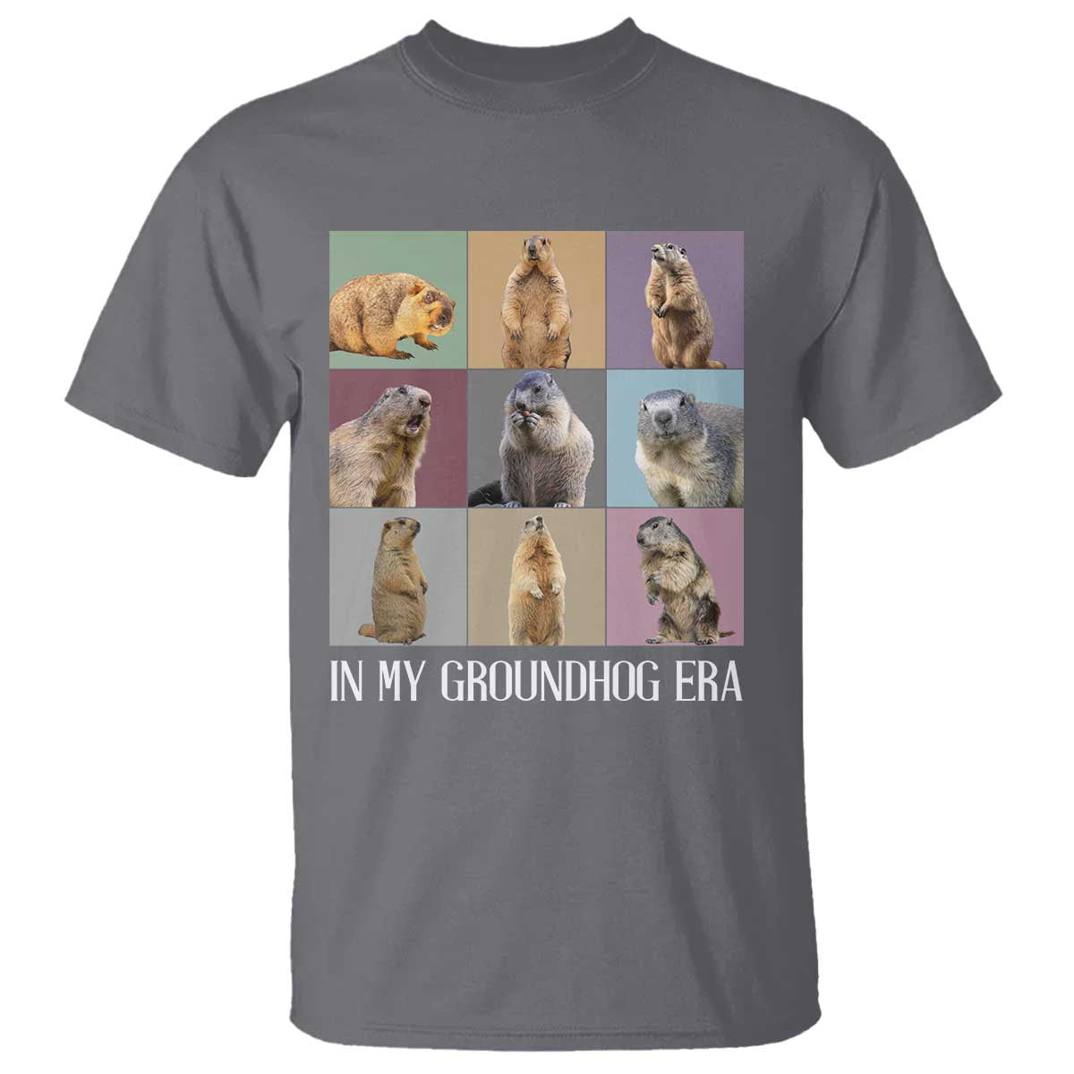 In My Groundhog Era T Shirt Funny Woodchuck TS02 Charcoal Print Your Wear