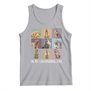 In My Groundhog Era Tank Top Funny Woodchuck TS02 Athletic Heather Print Your Wear
