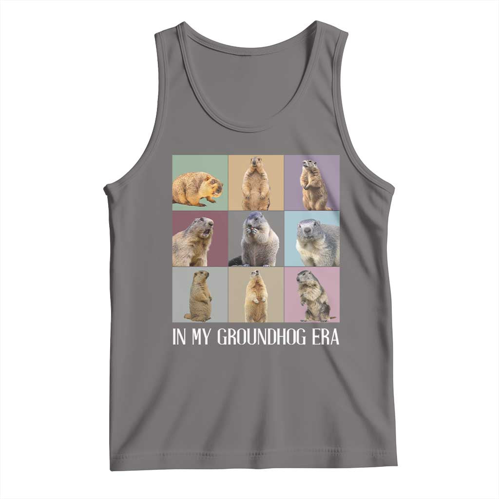 In My Groundhog Era Tank Top Funny Woodchuck TS02 Deep Heather Print Your Wear