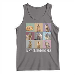 In My Groundhog Era Tank Top Funny Woodchuck TS02 Deep Heather Print Your Wear