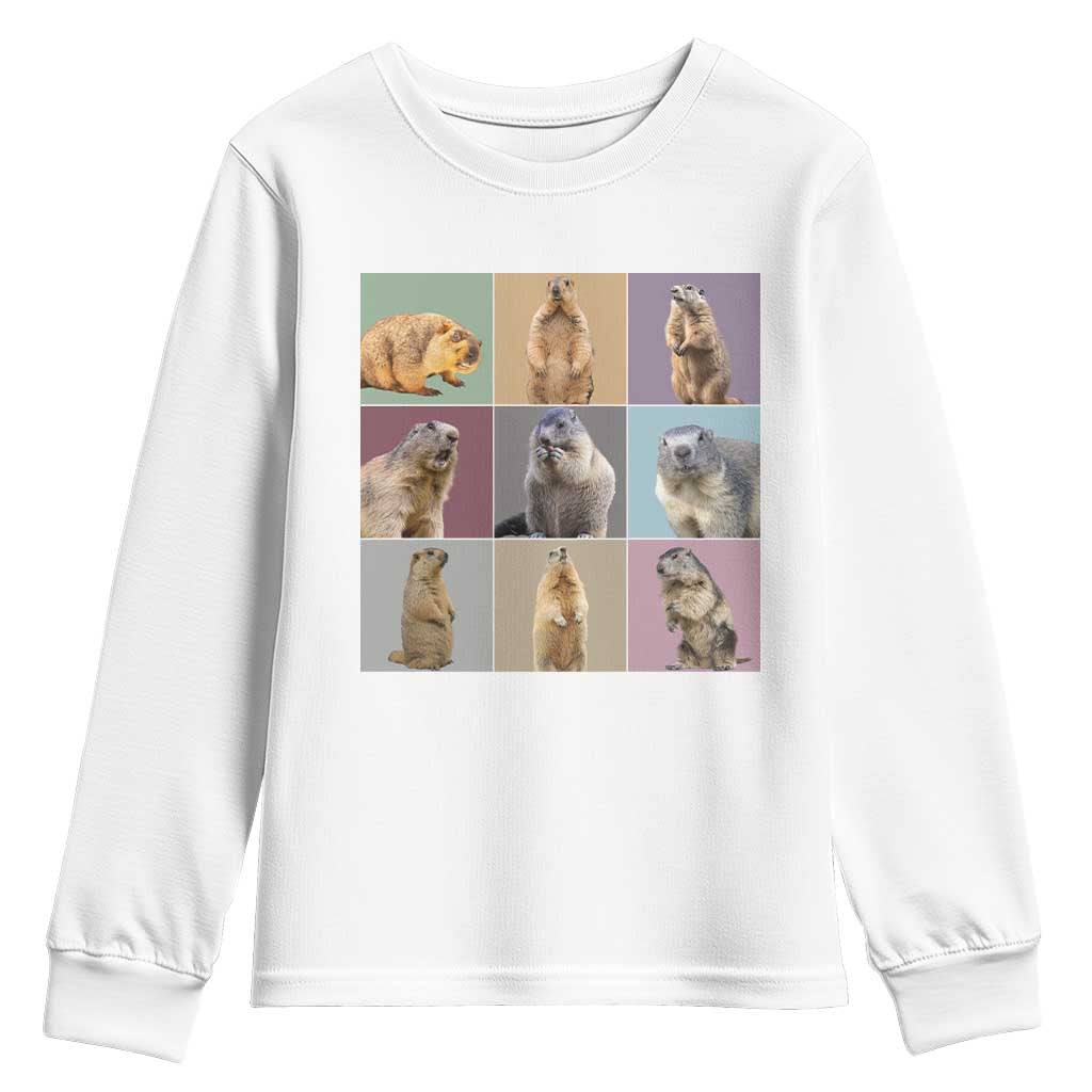 In My Groundhog Era Youth Sweatshirt Funny Woodchuck TS02 White Print Your Wear