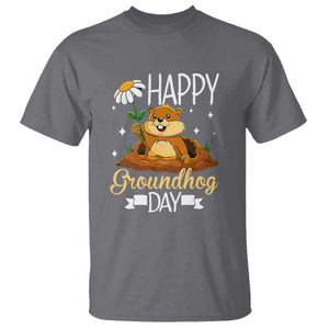 Happy Groundhog Day T Shirt Punxsutawney Phil Groundhog Lover TS02 Charcoal Print Your Wear