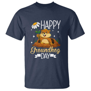 Happy Groundhog Day T Shirt Punxsutawney Phil Groundhog Lover TS02 Navy Print Your Wear