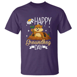 Happy Groundhog Day T Shirt Punxsutawney Phil Groundhog Lover TS02 Purple Print Your Wear