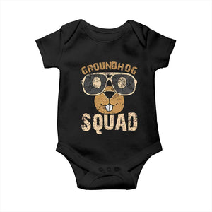Groundhog Squad Baby Onesie Cute Woodchuck Happy Groundhog Day TS02 Black Print Your Wear