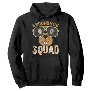 Groundhog Squad Hoodie Cute Woodchuck Happy Groundhog Day TS02 Black Print Your Wear