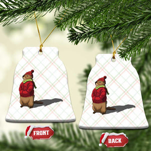 Groundhog Shadow Ceramic Ornament Funny Woodchuck Ground Hog Meteorlogy TS02 Print Your Wear