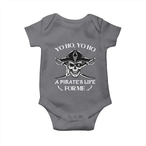 Funny Pirate Baby Onesie Pirate Life For Me Pirate Skull Buccaneer Freebooter TS02 Charcoal Print Your Wear