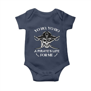 Funny Pirate Baby Onesie Pirate Life For Me Pirate Skull Buccaneer Freebooter TS02 Navy Print Your Wear