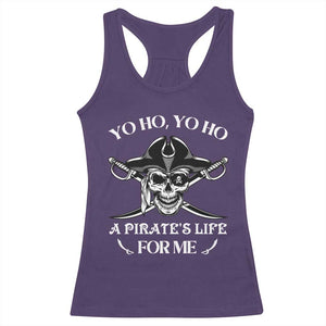 Funny Pirate Racerback Tank Top Pirate Life For Me Pirate Skull Buccaneer Freebooter TS02 Purple Print Your Wear