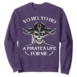 Funny Pirate Sweatshirt Pirate Life For Me Pirate Skull Buccaneer Freebooter TS02 Purple Print Your Wear