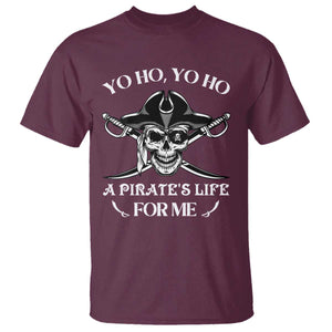 Funny Pirate T Shirt Pirate Life For Me Pirate Skull Buccaneer Freebooter TS02 Maroon Print Your Wear