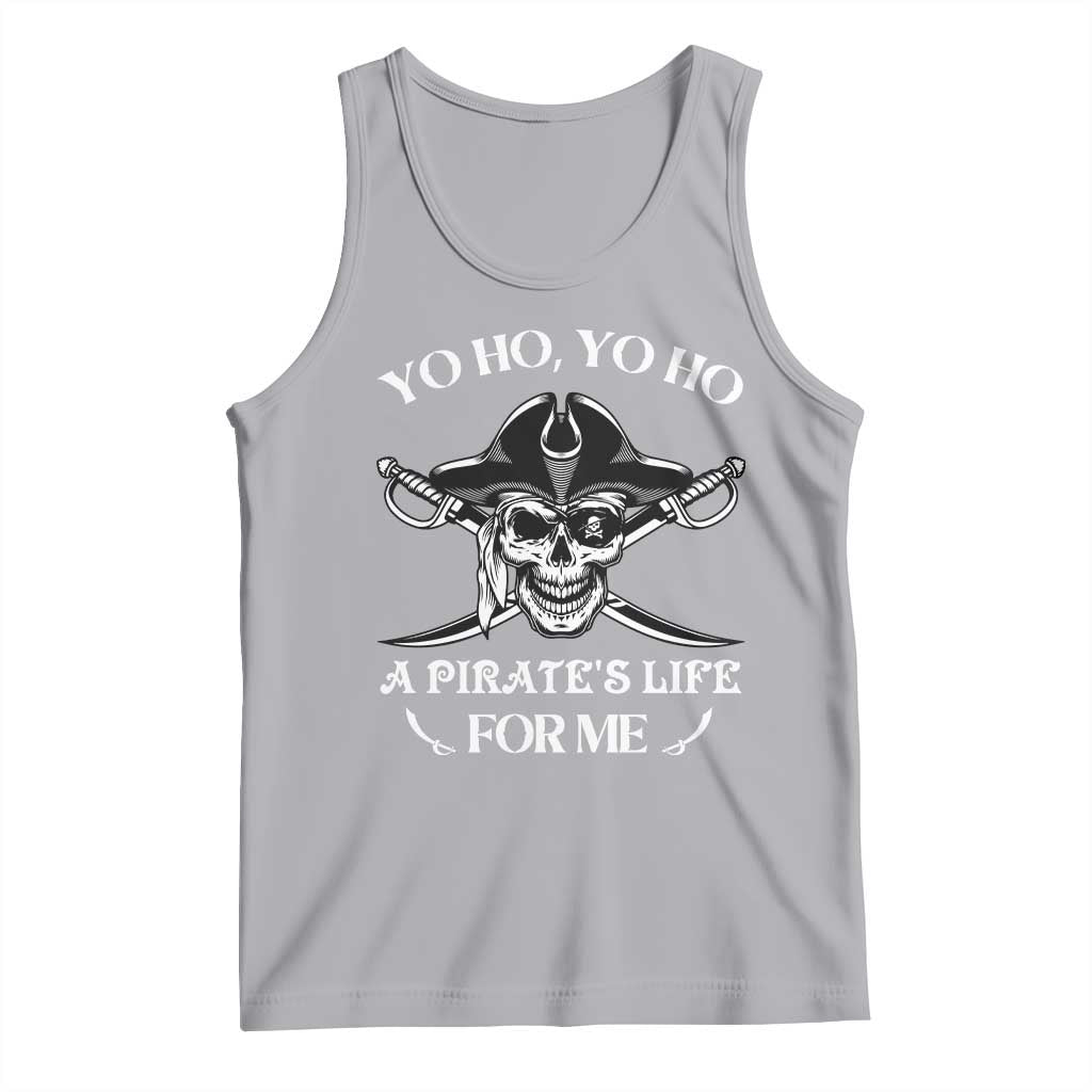 Funny Pirate Skull Tank Top Yo Ho Life For Me Buccaneer Freebooter TS02 Athletic Heather Print Your Wear