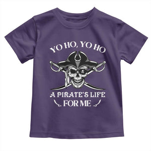 Funny Pirate Toddler T Shirt Pirate Life For Me Pirate Skull Buccaneer Freebooter TS02 Purple Print Your Wear