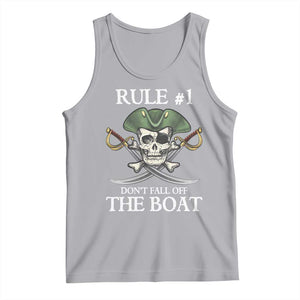 Funny Pirate Tank Top Rule #1 Don't Fall Off The Boat Cruise Party Gift - PrintYourWear Size: XS Color: Athletic Heather