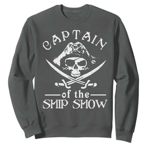 Funny Pirate Sweatshirt Captain Ship Show Boater Boating Captain TS02 Dark Heather Print Your Wear