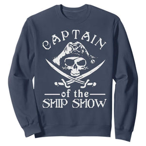 Funny Pirate Sweatshirt Captain Ship Show Boater Boating Captain TS02 Navy Print Your Wear