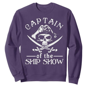 Funny Pirate Sweatshirt Captain Ship Show Boater Boating Captain TS02 Purple Print Your Wear