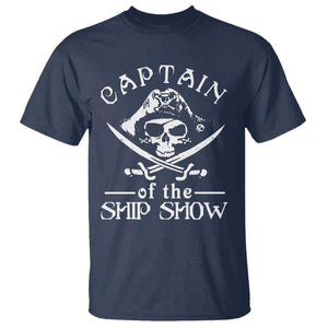 Funny Pirate T Shirt Captain Ship Show Boater Boating Captain TS02 Navy Print Your Wear