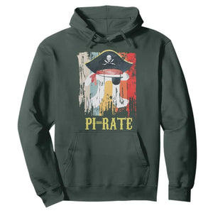 Funny Pi-rate Hoodie Pi Day Math Geek Pirate Lover TS02 Dark Forest Green Print Your Wear