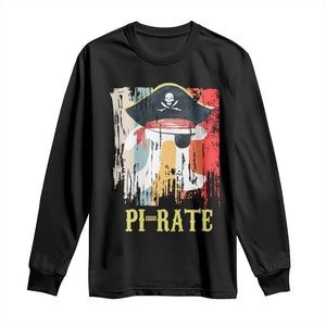 Funny Pi-rate Long Sleeve Shirt Pi Day Math Geek Pirate Lover TS02 Black Print Your Wear