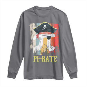 Funny Pi-rate Long Sleeve Shirt Pi Day Math Geek Pirate Lover TS02 Charcoal Print Your Wear