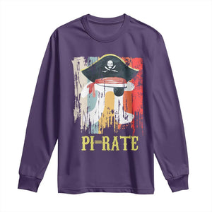 Funny Pi-rate Long Sleeve Shirt Pi Day Math Geek Pirate Lover TS02 Purple Print Your Wear