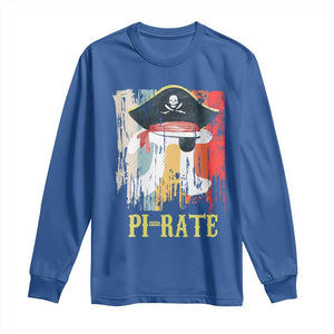 Funny Pi-rate Long Sleeve Shirt Pi Day Math Geek Pirate Lover TS02 Royal Blue Print Your Wear