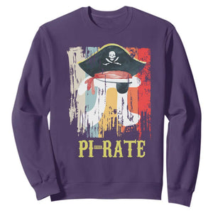 Funny Pi-rate Sweatshirt Pi Day Math Geek Pirate Lover TS02 Purple Print Your Wear