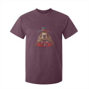 Cute Groundhog T Shirt For Kid Woodchuck Day Animal Lover TS02 Maroon Print Your Wear