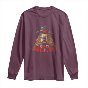 Cute Groundhog Long Sleeve Shirt Woodchuck Day Animal Lover TS02 Maroon Print Your Wear