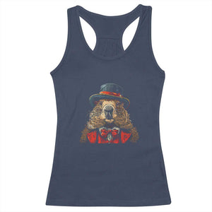 Cute Groundhog Racerback Tank Top Woodchuck Day Animal Lover TS02 Navy Print Your Wear