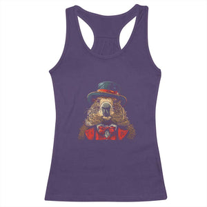 Cute Groundhog Racerback Tank Top Woodchuck Day Animal Lover TS02 Purple Print Your Wear