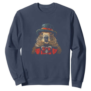 Cute Groundhog Sweatshirt Woodchuck Day Animal Lover TS02 Navy Print Your Wear