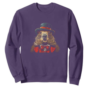 Cute Groundhog Sweatshirt Woodchuck Day Animal Lover TS02 Purple Print Your Wear