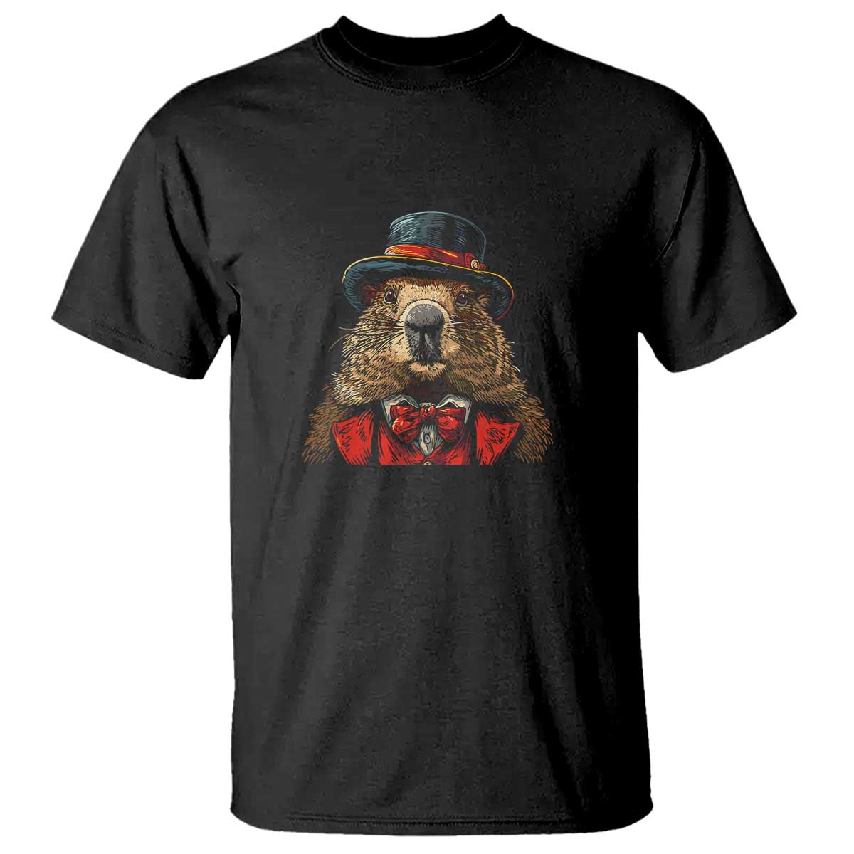 Cute Groundhog T Shirt Woodchuck Day Animal Lover TS02 Black Print Your Wear