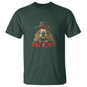 Cute Groundhog T Shirt Woodchuck Day Animal Lover TS02 Dark Forest Green Print Your Wear