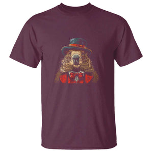 Cute Groundhog T Shirt Woodchuck Day Animal Lover TS02 Maroon Print Your Wear