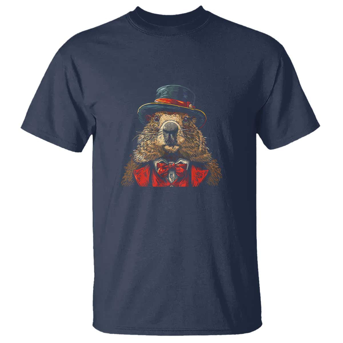 Cute Groundhog T Shirt Woodchuck Day Animal Lover TS02 Navy Print Your Wear