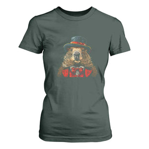 Cute Groundhog T Shirt For Women Woodchuck Day Animal Lover TS02 Dark Forest Green Print Your Wear