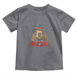 Cute Groundhog Toddler T Shirt Woodchuck Day Animal Lover TS02 Charcoal Print Your Wear