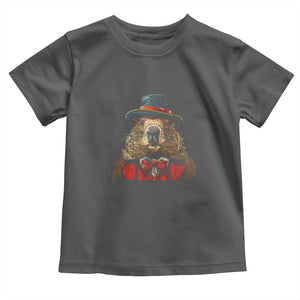 Cute Groundhog Toddler T Shirt Woodchuck Day Animal Lover TS02 Dark Heather Print Your Wear