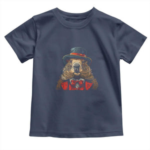 Cute Groundhog Toddler T Shirt Woodchuck Day Animal Lover TS02 Navy Print Your Wear