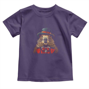 Cute Groundhog Toddler T Shirt Woodchuck Day Animal Lover TS02 Purple Print Your Wear