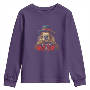 Cute Groundhog Youth Sweatshirt Woodchuck Day Animal Lover TS02 Purple Print Your Wear