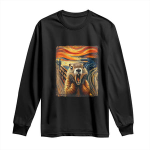 Funny Scream Groundhog Long Sleeve Shirt Woddchuck Day TS02 Black Print Your Wear